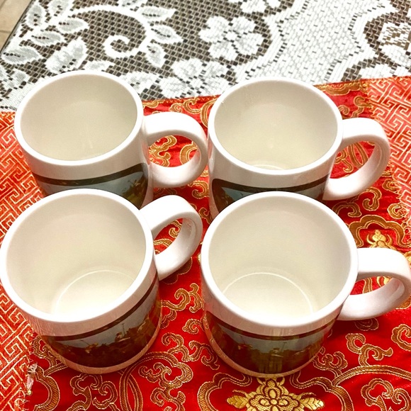 VTG AUTH. RALPH LAUREN 4 COFFEE MUGS - Picture 3 of 4